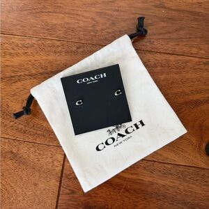 Coach Silver Hoop Earrings